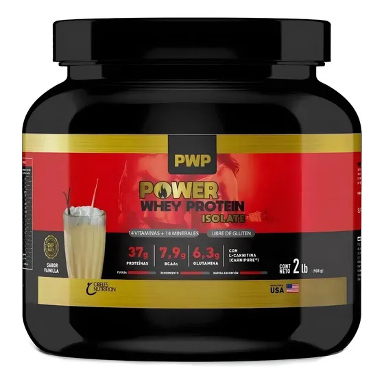 Proteína Isolate Cibeles PWP Sabor Vainilla 908g 37g Proteínas BCAA | Cuotas sin interés
