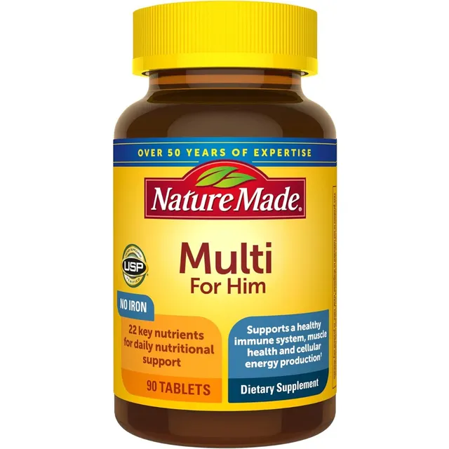 Multivitamínico Para Hombre Nature Made 90 Tabletas