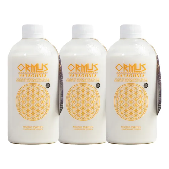 Ormus Patagonia 500ml Minerales Marinos Magnesio X 3
