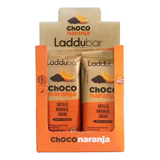 Barras De Naranja Y Choco Dátiles Laddubar 30g Por 12 U