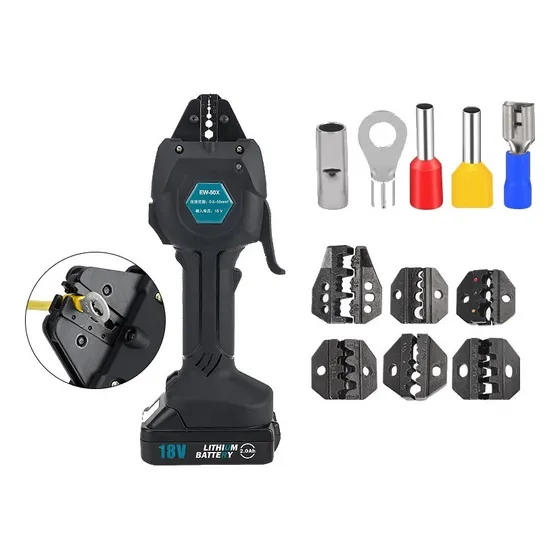 Alicates Para Prensar En Frío Recargables,16kn,0.25-50mm