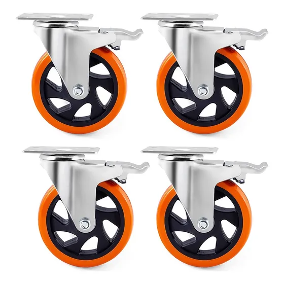 Ruedas Industriales Para Muebles + Frenos Linkon 4 Set 4 Ha