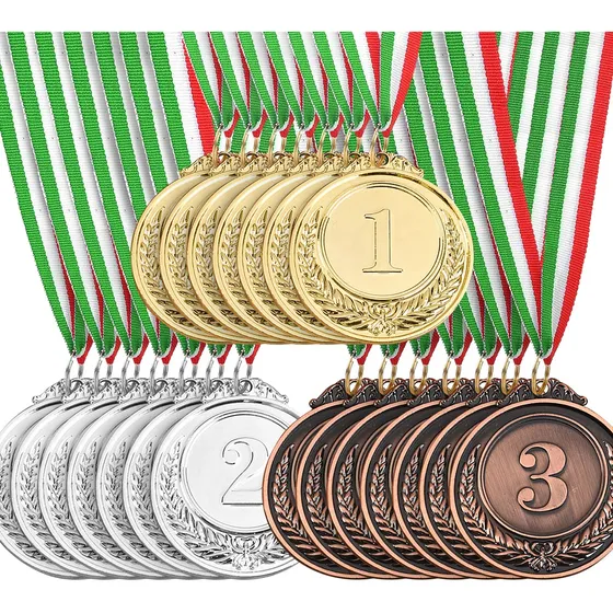 20 Medallas Deportivas Oro/plata/bronce Con México Lanyard