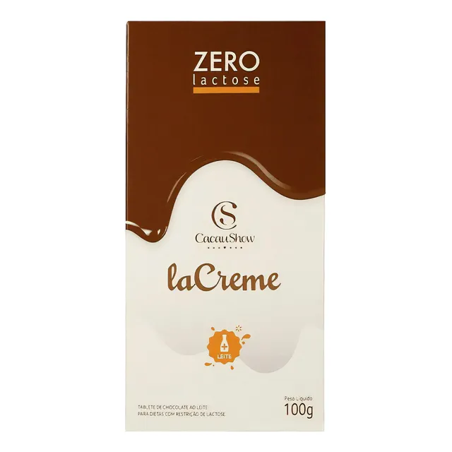 Cacau Show Barras La Creme Zero Lactose 100g