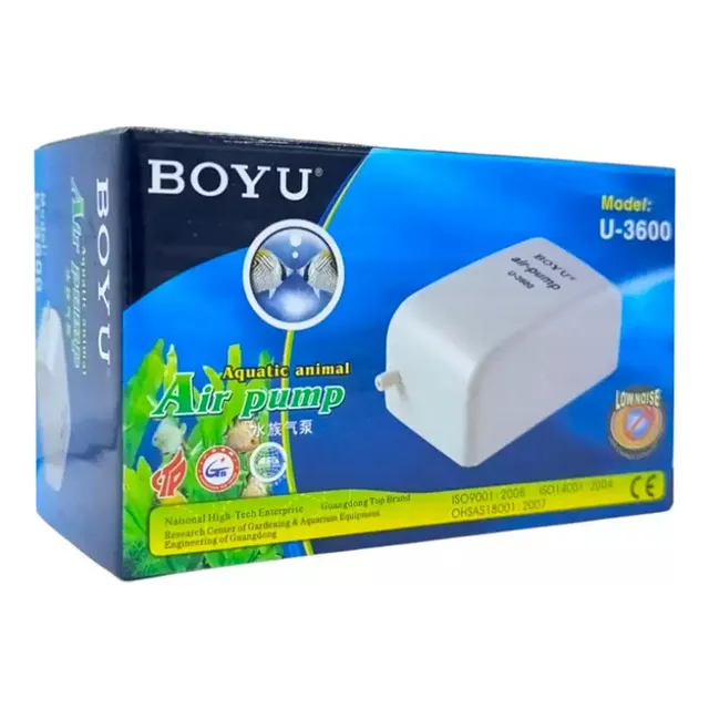 Boyu U3600 Bomba O Motor De Oxígeno Para Peceras Y Acuarios