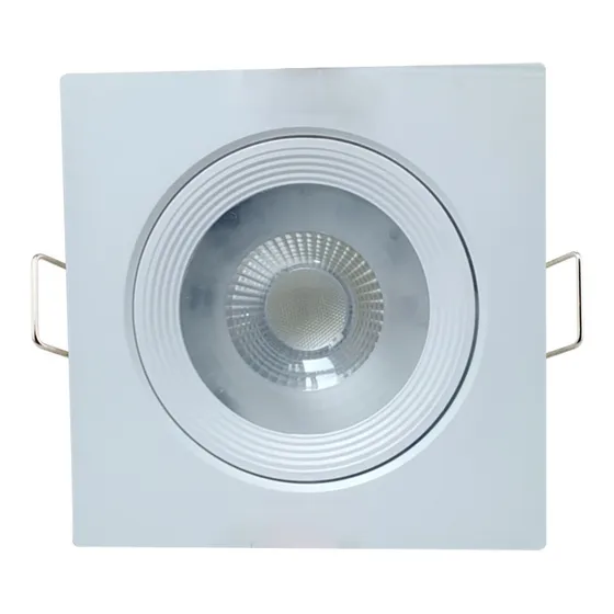 Luminária Spot Led Mr16 Embutir Quadrada 5w 3000k Kian Cor A Estrutura Amarelo