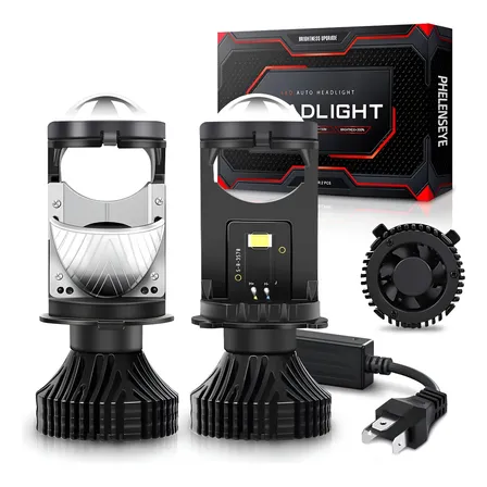 Kit Focos Led Para Coche H4/9003/hb2 Lupa Mini Proyector 
