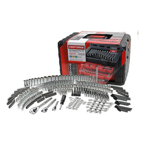 Kit de Herramientas Combinadas Craftsman 99040 450 Piezas en Caja de Transporte Color Negro