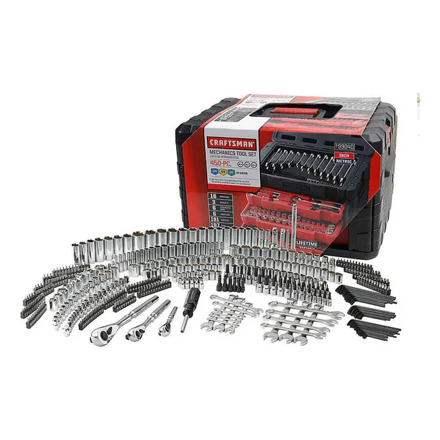 Kit de Herramientas Combinadas Craftsman 99040 450 Piezas en Caja de Transporte Color Negro