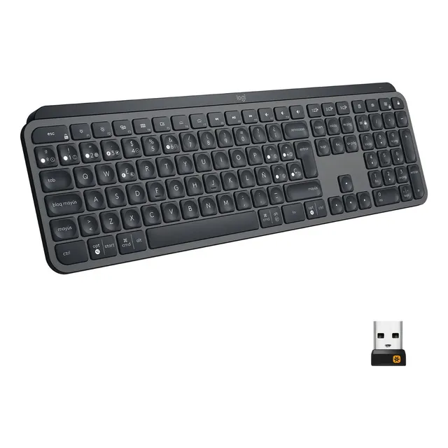 Teclado bluetooth Logitech Master Series QWERTY Membrana español España color grafito con luz blanca