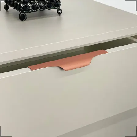 12 Puxador Alumínio Wave Cava 200mm Para Moveis Planejado