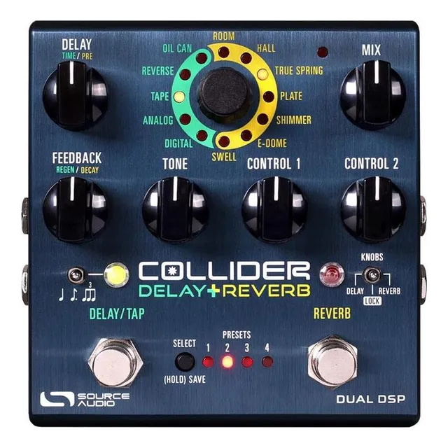 Fuente De Retraso Estéreo De Colider De Audio+pedal De Rever