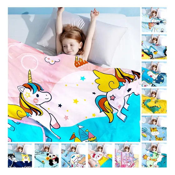 Manta De Verano Infantil De Dibujos Animados, Colcha Infanti