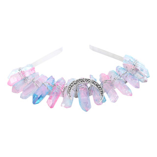 Diadema De Cristal De Cuarzo Con Corona Tiara Con Diamante Diadema De Cristal De Cuarzo Con Corona Tiara Con Diamante