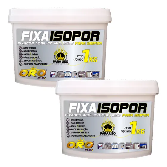 Cola Isopor Em Forro Telhados Pvc Madeira - Kit 2 Balde 1kg