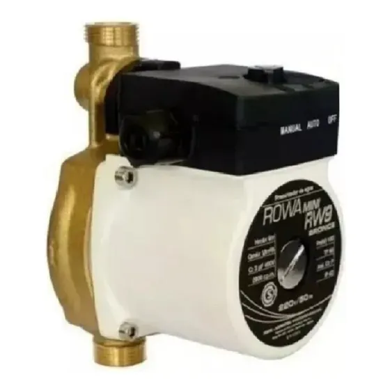 Bomba Presurizadora Rowa Mini 9 Antes Del Termo O Calefon