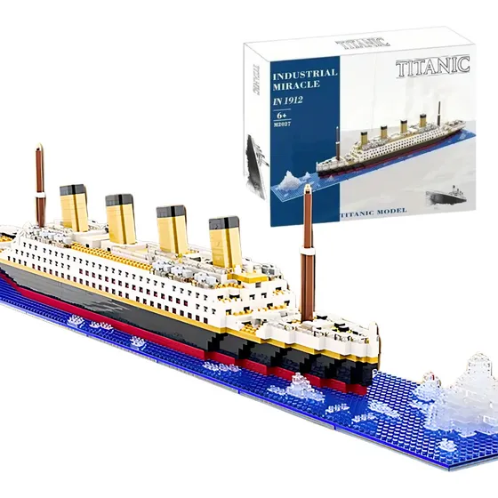 Blocos De Montar Titanic 1878 Peças Montagem Navio
