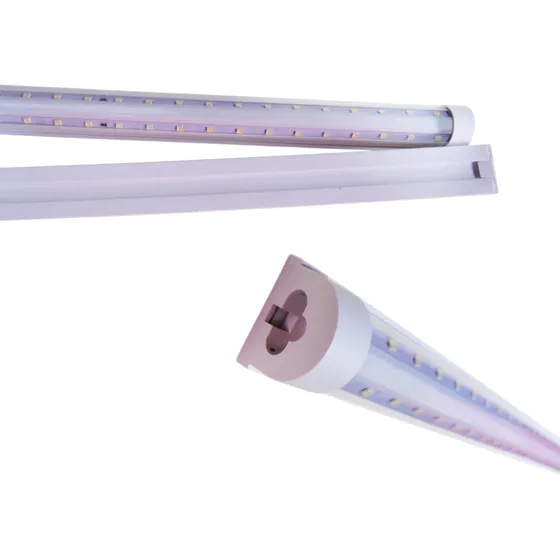 10 Pack Lampara Techo Barra Regleta Tubo Led 72w 1.15m Mg Estructura Mica Transparente
