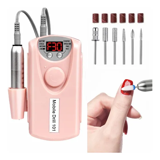 Mini Torno Portátil Profesional Uñas Eléctrico Taladro Mani