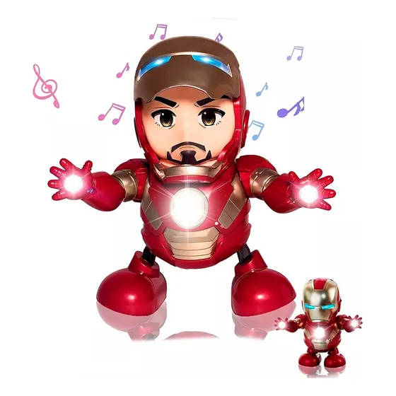 Robot de juguete Heroe Bailando Dancing Hero Iron man bailarin rojo
