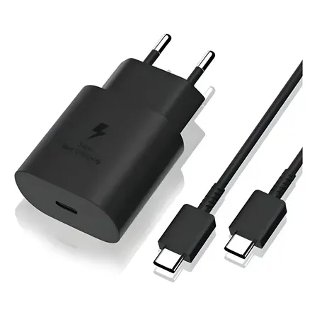 Carregador Turbo 45w Tipo C Para Samsung S22 S21 Note 10 S25 S24 S23 S20 Fe Plus Motorola M22 M31 M32 M62 M63 M64 G15 Xiaomi Redmi Note 12 Preto