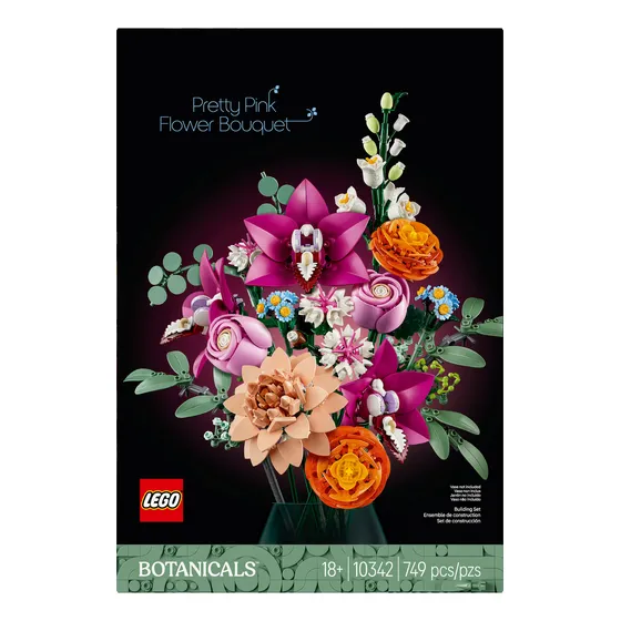 Kit de construcción Lego Botanicals Hermoso ramo de flores rosas 10342