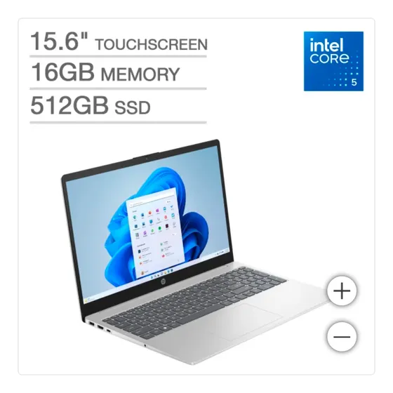 Laptop Hp Intel I5 16gb 512g Ssd Touch Última Generacion