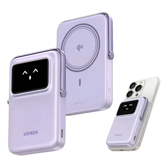 Power Bank 10.000mah Qi2 Magsafe Pd 20w Purpura Lila | Cuotas sin interés