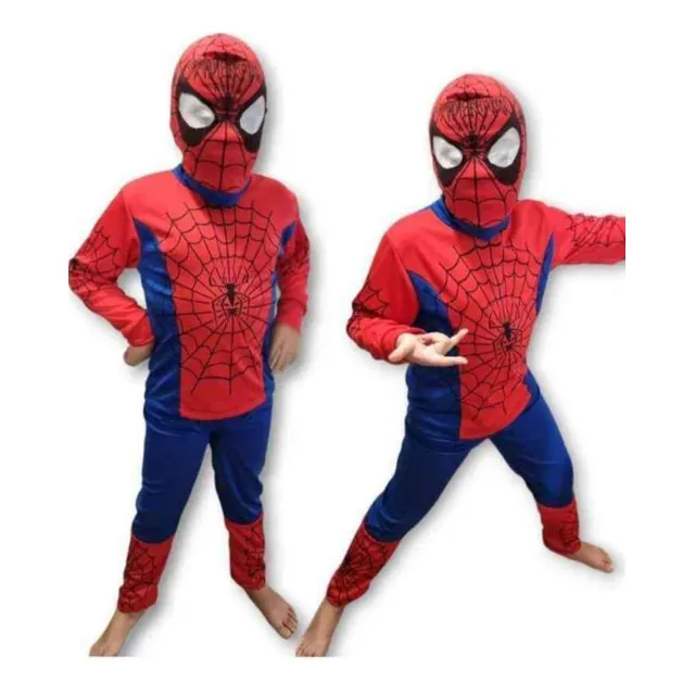 Disfraz Spiderman Para Niños Super Heroes Hombre Araña Con Mascara