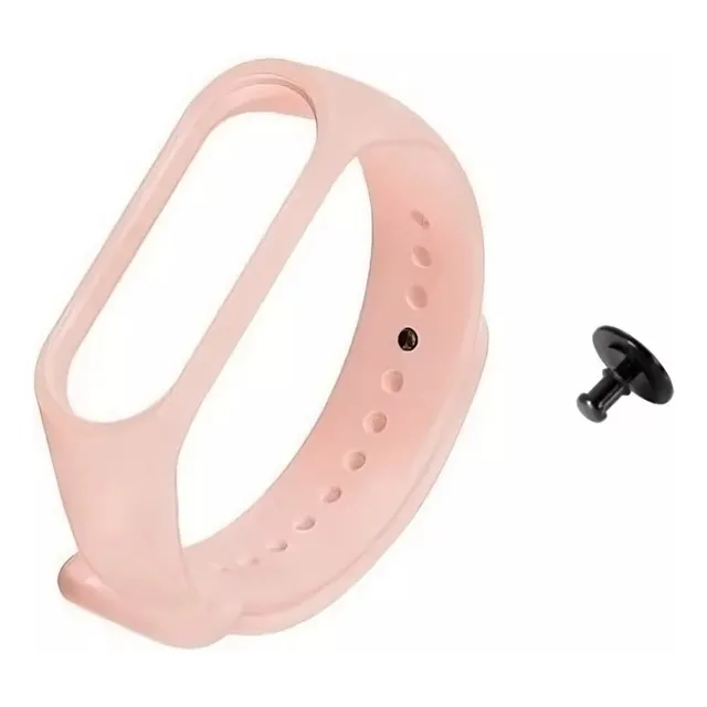  Malla Correa Compatible Para Xiaomi Mi Band 5/6 Botón Metal