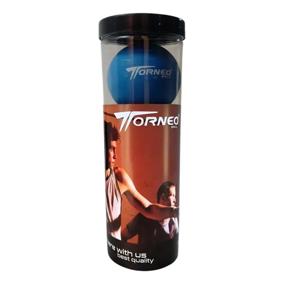 Pelotas Para Frontón Squash Set De 3 Unidades En Tubo Torneo Azul