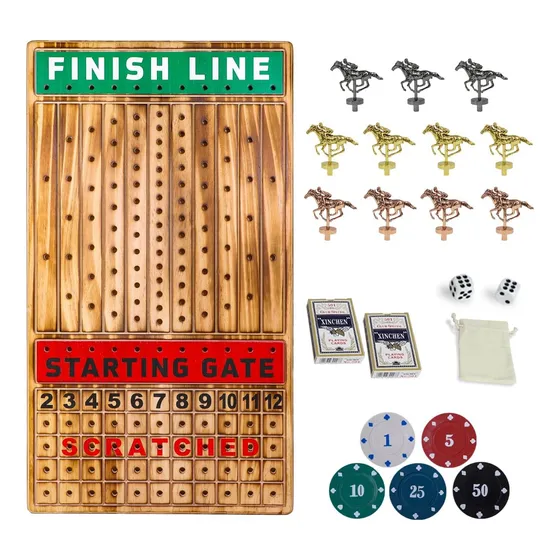 Medikaison Juego De Mesa Grande De Carreras De Caballos De 2