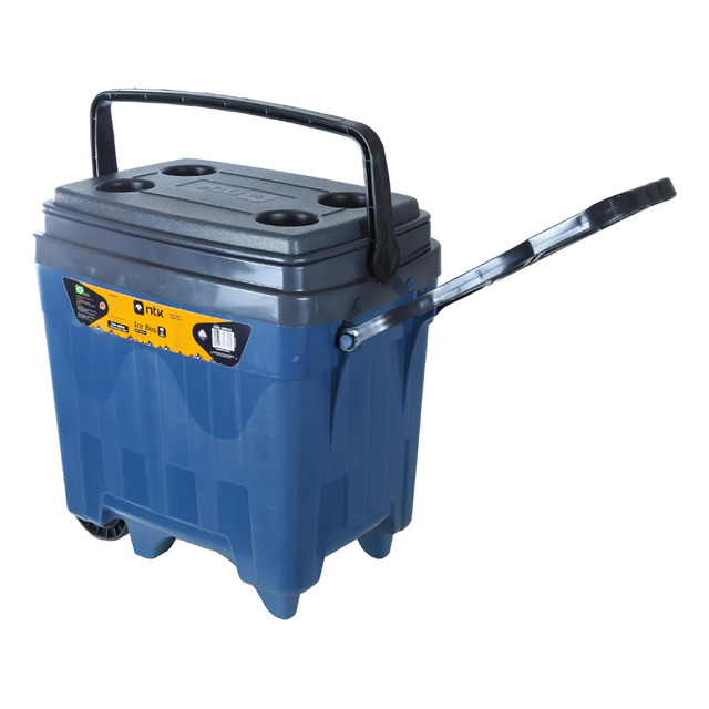 Caixa Térmica Ice Box De 34 Litros Com Rodas Azul Nautika Caixa Térmica Ice Box De 34 Litros Com Rodas Azul Nautika