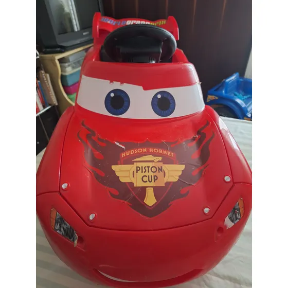 Carro Electrico Originaljuguete Usado Cars2 Rojo Copa Piston