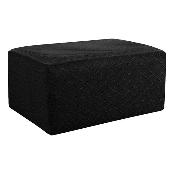 Slipcover Stretch Reposapiés Sofá Cubierta Negro