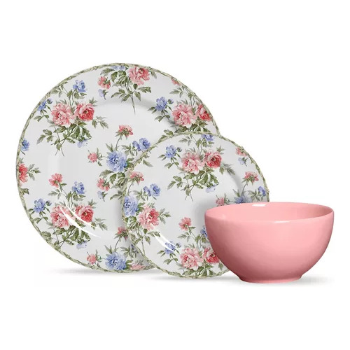 Aparelho De Jantar 12 Peças Com Bowl Romantica 2 Alleanza
