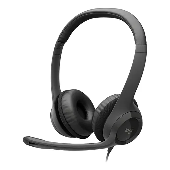 Headset Logitech H390 Usb Preto Com Microfone