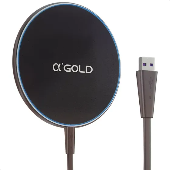 Carregador Sem Fio Indução Magnético 20w Turbo Ultra Rápido Cor Preto
