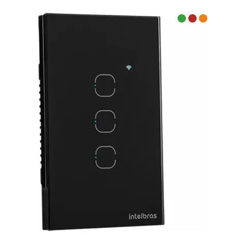 Llave De Luz Intelbras Touch Wifi X3 Ews 1003 Izy Negra