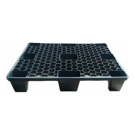 Pallet Plástico De Encaixe 60 X 80 Empilhável Preto Usado