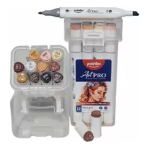 Estuche Marcador Art-pro Color Mix Tonos Piel Setx12 Ahc-12