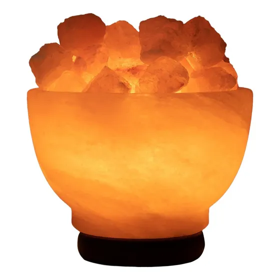 Tazon Lampara Sal Himalaya Rosa Bombilla Atenuador 100%