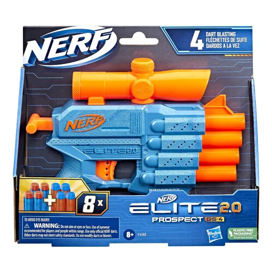 Nerf Elite 2.0 Prospect Qs-4 8 Dardos Hasbro