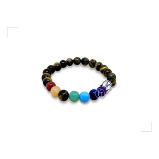 Pulsera Chakras Ojo De Tigre Buddha Piedras Naturales 8 Mm Pulsera Chakras Ojo De Tigre Buddha Piedras Naturales 8 Mm