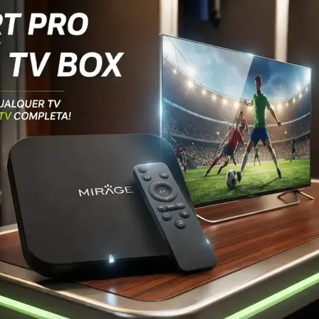 Foto de Tv Box Mirage Smart Pro 4k Android Wi-fi 5g Tv Youtube Netflix Aqp Preto Padrão