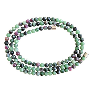 Pulsera De Cuentas De Zoisita De Rubí Natural Paka, Piedra P Pulsera De Cuentas De Zoisita De Rubí Natural Paka, Piedra P