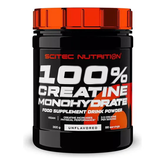 Creatina 100% Monohidradata Scitec Nutrition En Polvo 300gr Sabor Sin Sabor