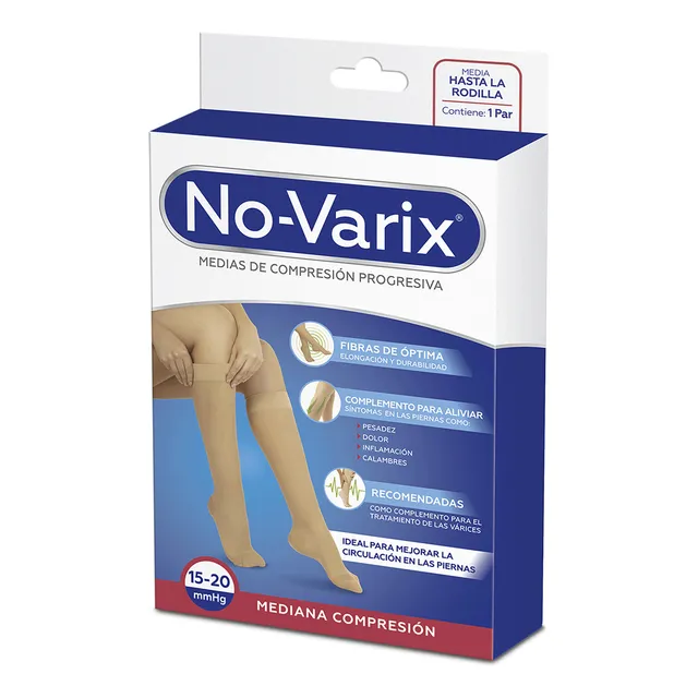 Media De Compresión Media No-varix Rodilla 15-20 Mmhg
