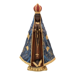 Imagem Nossa Senhora Aparecida 30cm - Modelo Italiano Gesso Imagem Nossa Senhora Aparecida 30cm - Modelo Italiano Gesso