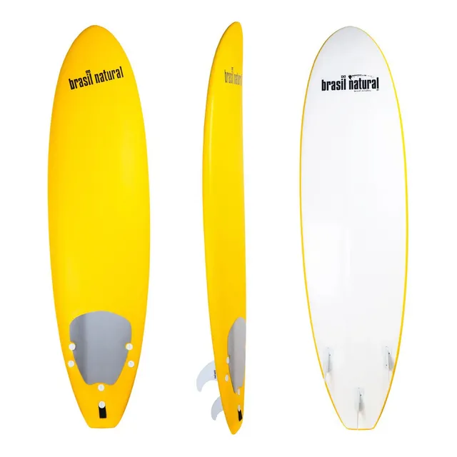 Tabla De Surf 6'6 Soft Board Brasil Natural + Kit Surf